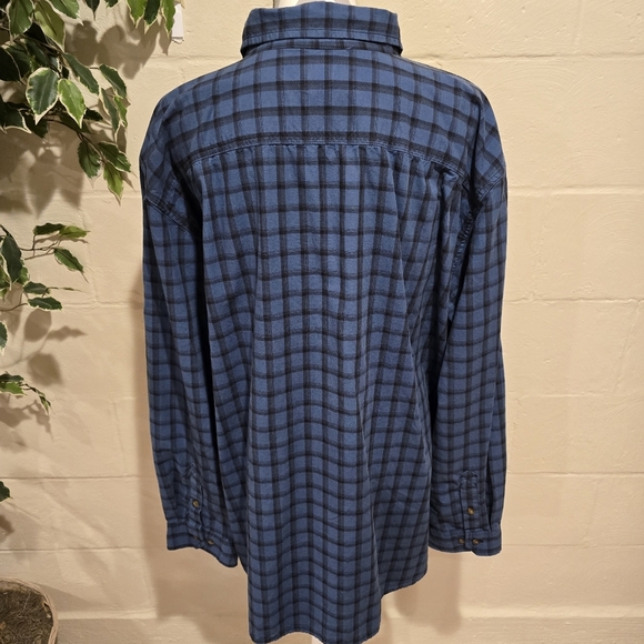 Carhartt Shirt Men’s 2XL Original Fit Long Sleeve Blue Plaid. - Picture 3 of 11